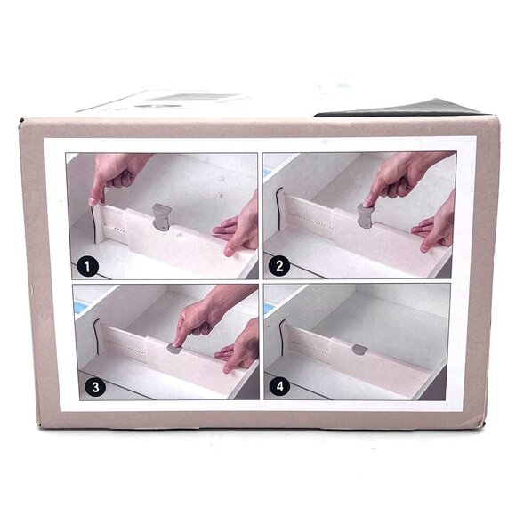 Expandable Drawer Organizers Dividers Set Of 4 Adjustable 11" To 17" Home Office - Picture 5 of 13